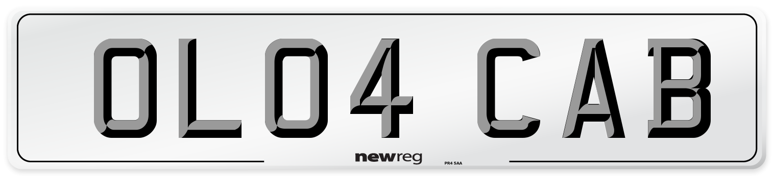 OL04 CAB Number Plate from New Reg